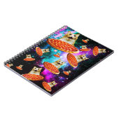 Funny Space pizzakat Notitieboek (Linkerzijde)