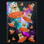 Funny Space pizzakat Notitieboek<br><div class="desc">Grappig en gek ontwerp voor een coole cadeau!</div>
