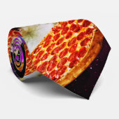 Funny Space pizzakat Stropdas (Opgerold)