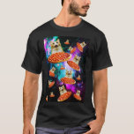 Funny Space pizzakat T-shirt<br><div class="desc">Grappig en gek ontwerp voor een coole cadeau!</div>