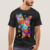 Funny Space pizzakat T-shirt (Voorkant)