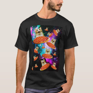 Funny Space pizzakat T-shirt