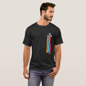 Funny Space Racing Stripes Mannen T-shirt (Voorkant volledig)