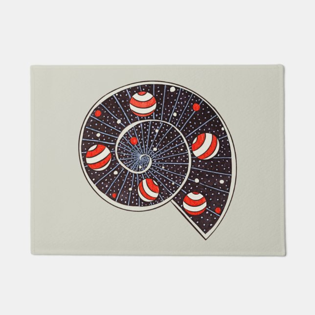 Funny Space Spiral Galaxy Kinderen Deurmat (Voorkant)