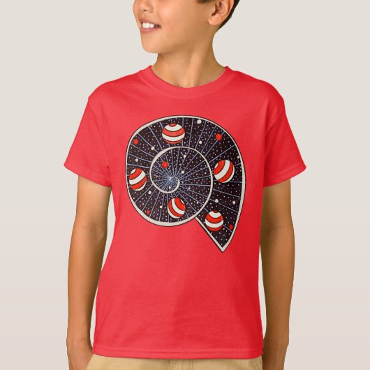Funny Space Spiral Galaxy Kinderen T-shirt (Voorkant)