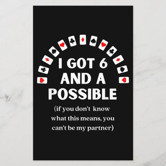 Funny Spades ik kreeg 6 en een mogelijke Kaart. Flyer (Voorkant)