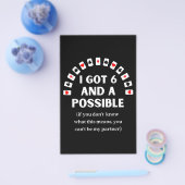 Funny Spades ik kreeg 6 en een mogelijke Kaart. Flyer (Enkel)