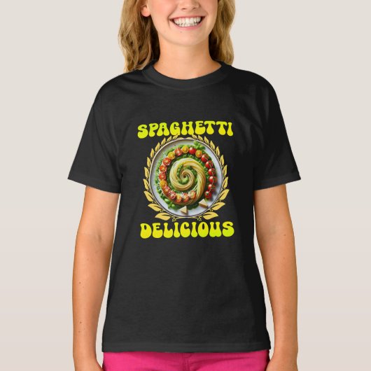 funny spaghetti delicious quote design  t-shirt (Voorkant)