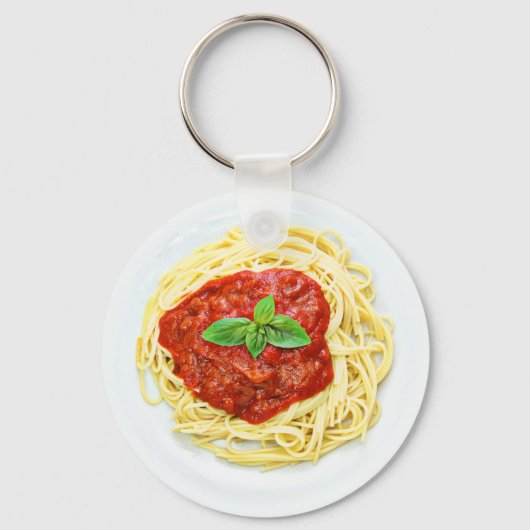 Funny Spaghetti Dinner Bord Food Sleutelhanger (Voorkant)