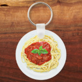 Funny Spaghetti Dinner Bord Food Sleutelhanger (Voorkant)