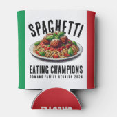 Funny Spaghetti Eating Champion Family Reunion Blikjeskoeler (Achterkant)