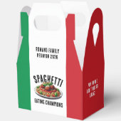 Funny Spaghetti Eating Champions Family Reunion Bedankdoosjes (Open)