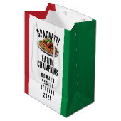 Funny Spaghetti Eating Champions Family Reunion Medium Cadeauzakje (Voorkant Gekanteld)