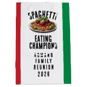 Funny Spaghetti Eating Champions Family Reunion Medium Cadeauzakje (Voorkant)