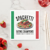 Funny Spaghetti Eating Champions Family Reunion Servet (Insitu)