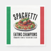 Funny Spaghetti Eating Champions Family Reunion Servet (Voorkant)