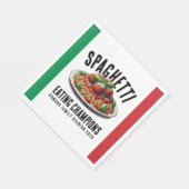 Funny Spaghetti Eating Champions Family Reunion Servet (Hoek)