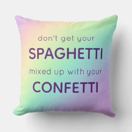 Funny Spaghetti en Confetti Kussen