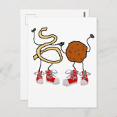 Funny Spaghetti en Meatballen Cartoon Briefkaart (Voorkant / Achterkant)