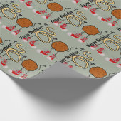 Funny Spaghetti en Meatballen Cartoon Cadeaupapier (Hoek)