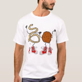 Funny Spaghetti en Meatballen Cartoon T-shirt (Voorkant)