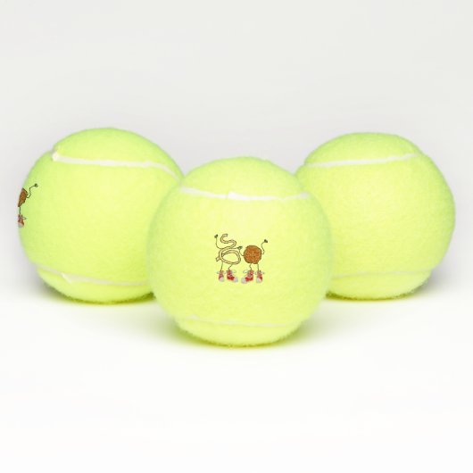 Funny Spaghetti en Meatballen Cartoon Tennisballen (Multi)