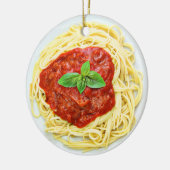 Funny Spaghetti Gag Gift Food Kerstmis Keramisch Ornament (Links)