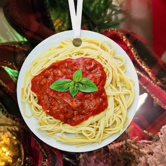 Funny Spaghetti Gag Gift Food Kerstmis Metalen Ornament