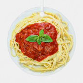 Funny Spaghetti Gag Gift Food Kerstmis Metalen Ornament (Voorkant)