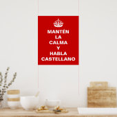 Funny spanish hou je rustig poster (Keuken)