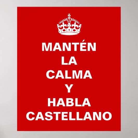 Funny spanish hou je rustig poster (Voorkant)