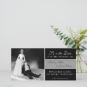 Funny sparen de Mededelingen van de Datum {Zwart} Save The Date (Staand voorkant)