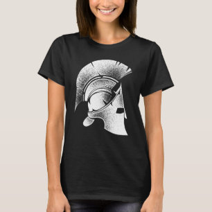 Funny Spartan Greek Helmet Cute Gladiator Mannen W T-shirt