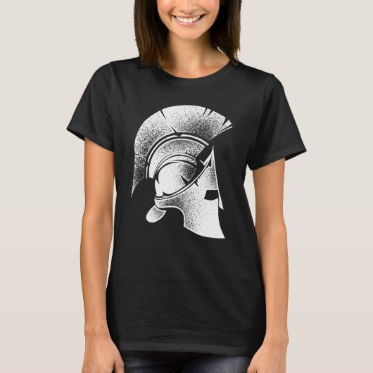 Funny Spartan Greek Helmet Cute Gladiator Mannen W T-shirt (Voorkant)