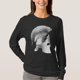 Funny Spartan Greek Helmet Cute Gladiator Mannen W T-shirt