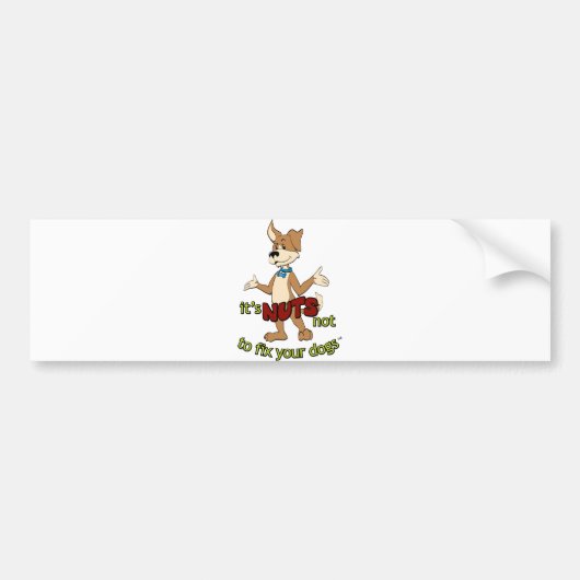 Funny spay/neuter bumpersticker (Voorkant)