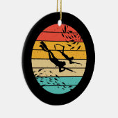 Funny Spearfish Gift for Men Women Dive Keramisch Ornament (Rechts)