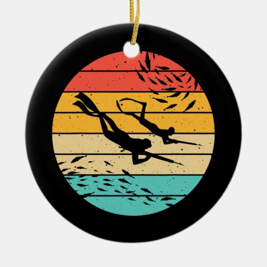 Funny Spearfish Gift for Men Women Dive Keramisch Ornament (Voorkant)
