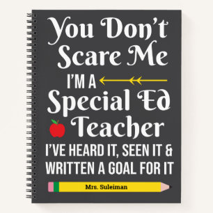 Funny Special Ed Teacher Appreciation Male Teacher Notitieboek