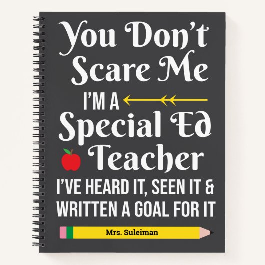 Funny Special Ed Teacher Appreciation Male Teacher Notitieboek (Voorkant)