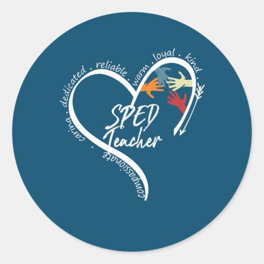 Funny Special Education Teacher SPED Teacher T - s Ronde Sticker (Voorkant)