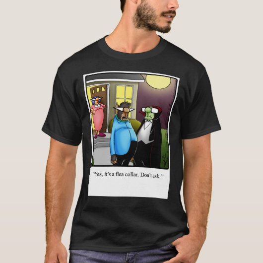 Funny Spectickles Halloween Werewolf Flea Collar H T-shirt (Voorkant)