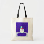 Funny Spectickles Holiday Diet Snow Woman Cartoon Tote Bag (Voorkant)