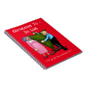 Funny Spectickles kerstbezoeker Cartoon Notitieboek (Rechterzijde)