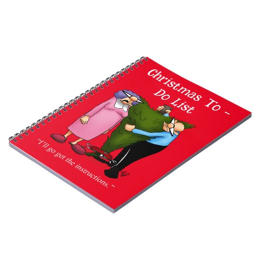 Funny Spectickles kerstbezoeker Cartoon Notitieboek (Linkerzijde)