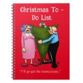 Funny Spectickles kerstbezoeker Cartoon Notitieboek (Voorkant)