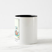 Funny Spectickles kerstbezoeker Cartoon Tweekleurige Koffiemok (Center)