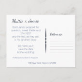 Funny Speech Bubble Save the Date Aankondigingskaart (Achterkant)