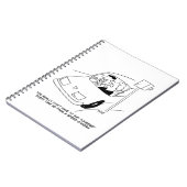 Funny Speed Camera Cartoon Shows Man Driving Notitieboek (Linkerzijde)