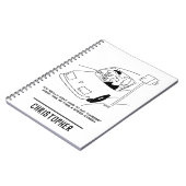 Funny Speed Camera Cartoon Shows Man Driving Notitieboek (Linkerzijde)